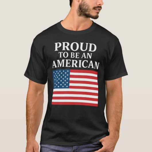 T-shirt 'Trots Amerikan te Zijn' (Voorkant)