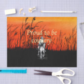 T-SHIRT trots om land te worden Tissuepapier (Craft)