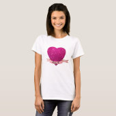 T-shirt Trouw Me Roze Hart (Voorkant volledig)
