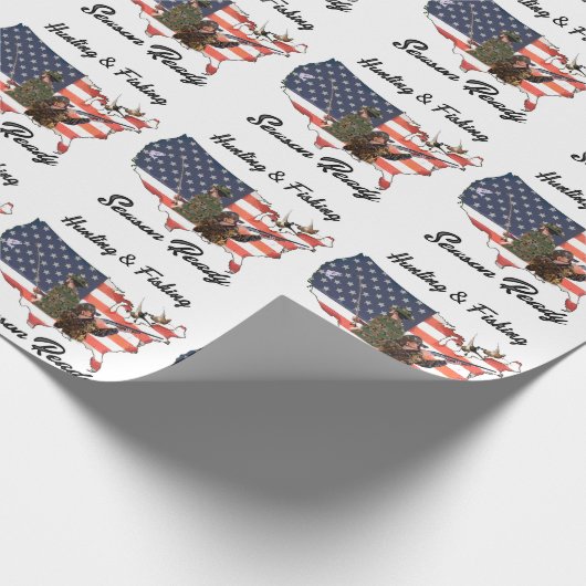 T-Shirt Trucker Hat Button Tape jagen en Vist Cadeaupapier (Hoek)