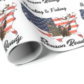 T-Shirt Trucker Hat Button Tape jagen en Vist Cadeaupapier (Rol Hoek)