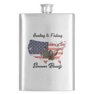 T-Shirt Trucker Hat Button Tape jagen en Vist Flacon