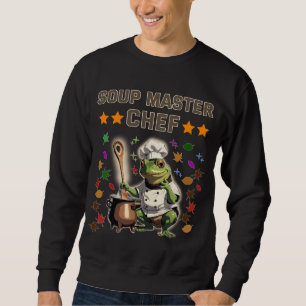 T-shirt trui T van grappige kikker als soepmasterk
