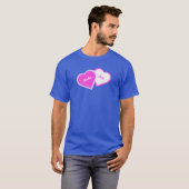 T-Shirt 'Twee harten als één diep koninklijk' (Voorkant volledig)