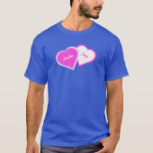 T-Shirt 'Twee harten als één diep koninklijk' (Voorkant)