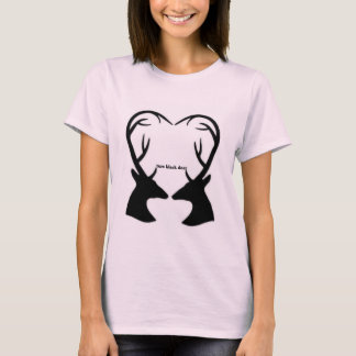 T-SHIRT TWEE ZWARTE HERTEN