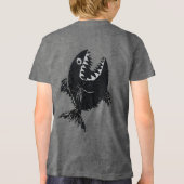 T-shirt Two scary fish, tattoo style, personalized (Achterkant)
