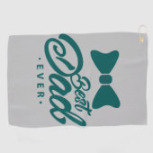 T-shirt uit met de beste: beste pa Golf Towel Golfhanddoek (Horizontaal)