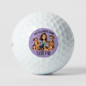 T-shirt uit met een Pawsitive Twist Golfballen (Voorkant)