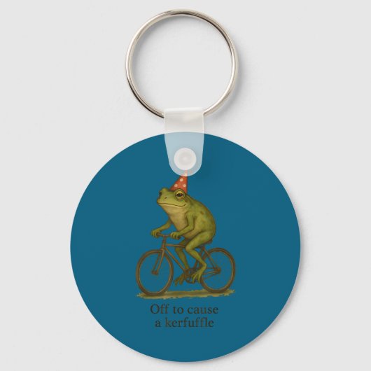 T-shirt Uit Oorzaak Opschudding Kikker Meme Sleutelhanger (Voorkant)