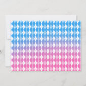 T-shirt Up Blue of Pink Golf Gender onthulling Bab Kaart (Achterkant)