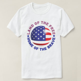 T-shirt USA Land van de Vrij, Thuis van de Dappere