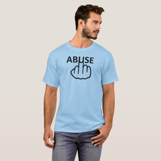 T-shirt V-hals misbruik is afschuwelijk (Voorkant volledig)