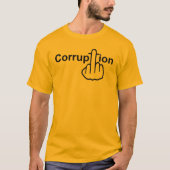 T-Shirt V-Neck Corruption Sucks (Voorkant)