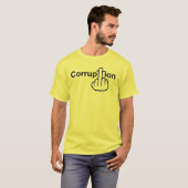 T-Shirt V-Neck Corruption Sucks (Voorkant volledig)