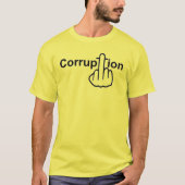 T-Shirt V-Neck Corruption Sucks (Voorkant)