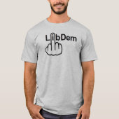 T-Shirt V-Neck Lib Dem Flip (Voorkant)
