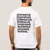 T-shirt (V) - Zetafonts Type&Designer&Zetafonts (Achterkant)