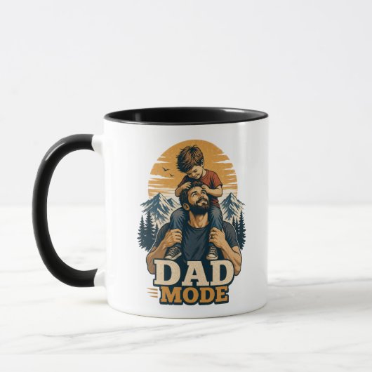T-shirt Vaderdag met Vader Modus Mok (Links)