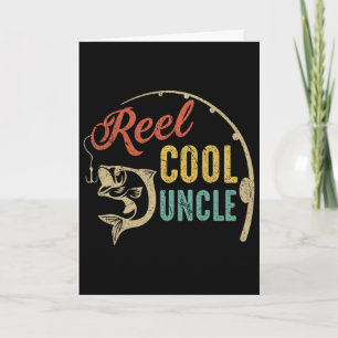 T-shirt Vaderdag Vintage Visspoel Cool Oom Kaart