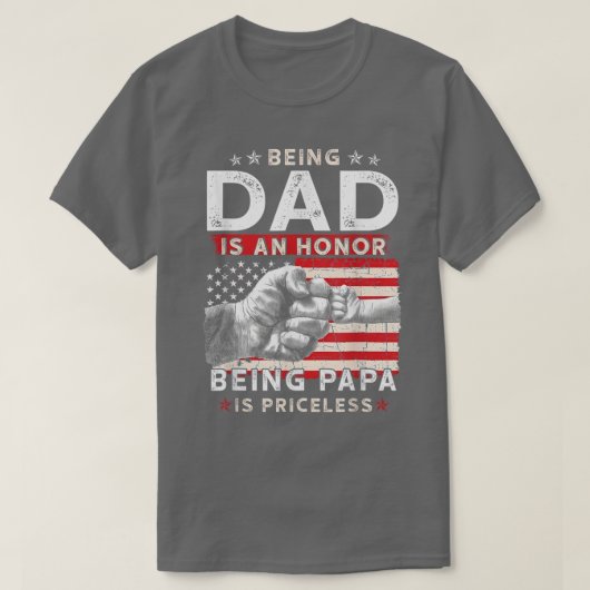 T-shirt Vaderdag Voor Papa Een Eer Zijn Als Papa I (Design voorkant)