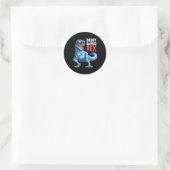 T Shirt Vaders Dag Cadeaus T Rex Daddy Saurus Mann Ronde Sticker (Tas)