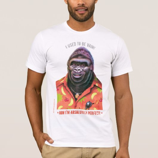 T shirt Vain Gorilla ontwerp. (Voorkant)