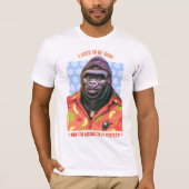 T shirt Vain Gorilla ontwerp. (Voorkant)