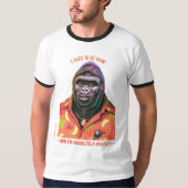 T shirt Vain Gorilla ontwerp. (Voorkant)