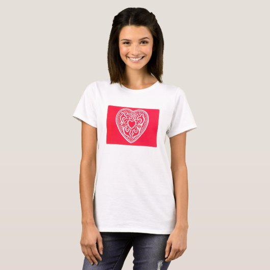 T-shirt Valentijn hartscherm (Voorkant volledig)