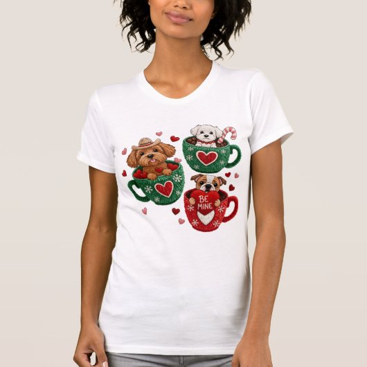 T-Shirt Valentine Dog Puppy PNG (Voorkant)