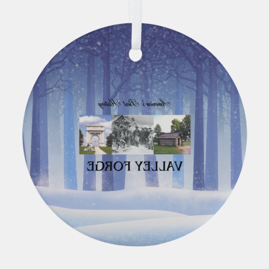 T-SHIRT Valley Forge Glass Ornament (Achterkant)