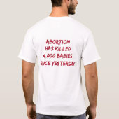 T-Shirt van Abortion Mannen stoppen (Achterkant)