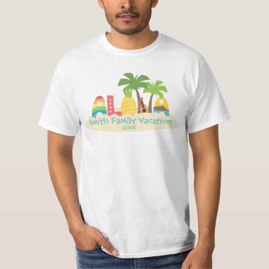 T-shirt van Aloha-Mannen (Voorkant)