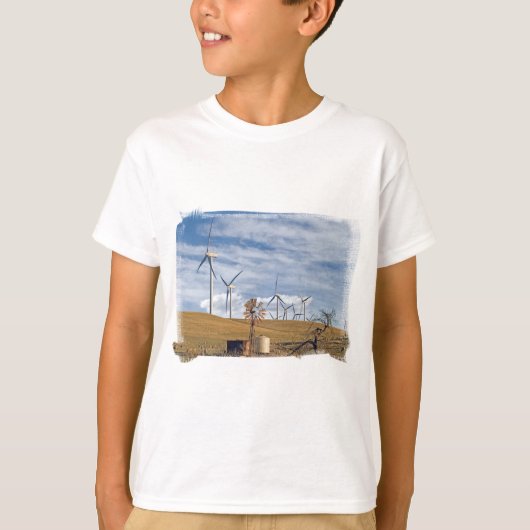 T-shirt van blauw Kind (Voorkant)