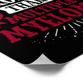 T-shirt van bloedkanker - multipel myeloom bewustz poster (Hoek)