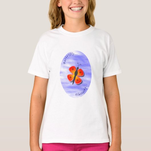 T-shirt van Butterfly Flutterby (Voorkant)