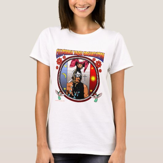 T-shirt van California Yaqui Organisation (Voorkant)