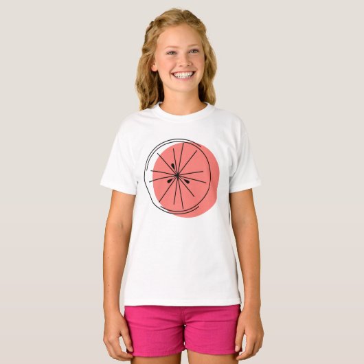 T-shirt van Citrus Pink Grapefruit (Voorkant volledig)