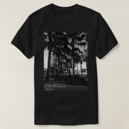 T-shirt van Clearwater Palm Trees B&W Afbeelding