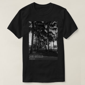 T-shirt van Clearwater Palm Trees B&W Afbeelding