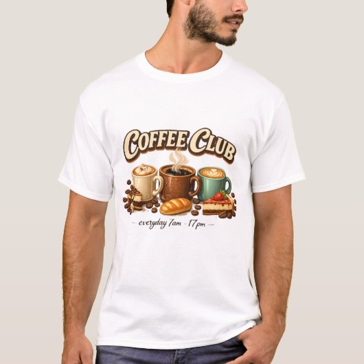 T-shirt van Coffee Club (Voorkant)