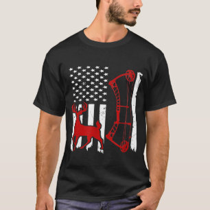 T-shirt van de Amerikaanse vlag voor de jacht op d