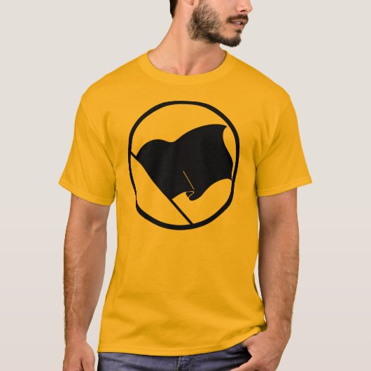 T-shirt van de anarchistische zwarte vlag mannen (Voorkant)