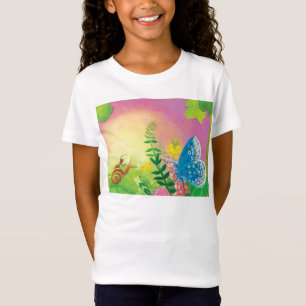 T-Shirt van de anker, slak en Chapmans blauwe vlin