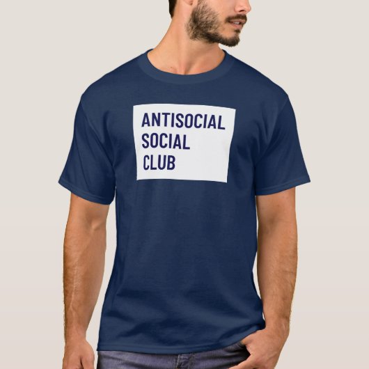 T-shirt van de antisociale club (Voorkant)