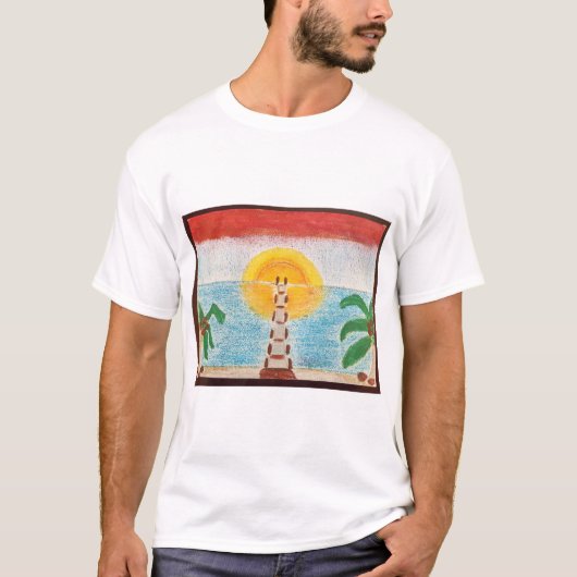 T-Shirt van de Beer van het strand (Voorkant)