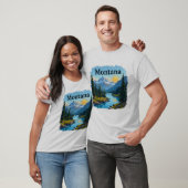T-shirt van de Big Sky Mountains in Montana (Unisex)