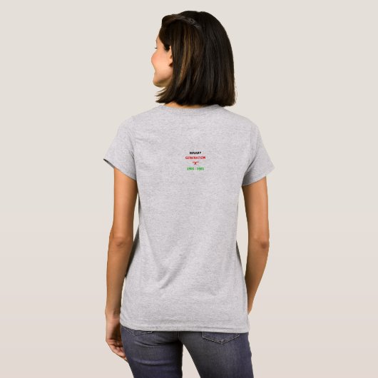 T-shirt van de BINARY Generation X women's (Achterkant volledig)
