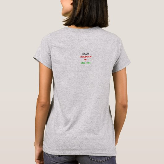 T-shirt van de BINARY Generation X women's (Achterkant)